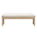 Footstool With Soft Cushion For Living Room - Beige / Natural