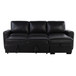 Montero - Sofa With Pull Out Bed, Drop Down Table, USB And Cup Holders, Storage Chaise - Charcoal Black
