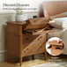Fabien 3-Drawer 28 in. W Nightstand with Solid Wood Legs