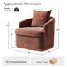 Irene Polyester Swivel Armchair with Solid Wood Legs