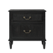 Weer Farmhouse Solid Wood 2-Drawer 23.6 in. W Nightstand