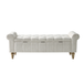 Joan Traditional Upholstered Button Turfed Storage Bench with Nailhead Trims