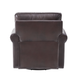 Jacindo Traditional Genuine Leather Swivel Rocking Accent Chair with Nailhead Trims