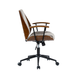 Adrian 24.75 in. W Height-adjustable Swivel Solid Wood Polyester Office Chair