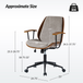 Adrian 24.75 in. W Height-adjustable Swivel Solid Wood Polyester Office Chair