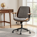 Adrian 24.75 in. W Height-adjustable Swivel Solid Wood Polyester Office Chair Z6OCTG0425 by Karat Home