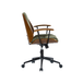 Adrian 24.75 in. W Height-adjustable Swivel Solid Wood Polyester Office Chair