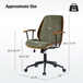 Adrian 24.75 in. W Height-adjustable Swivel Solid Wood Polyester Office Chair