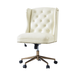 Jill Traditional Faux Leather Button Tufted Office Chair with Nailhead Trims