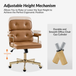 Deirdre Modern Faux Leather Office Chair with Armrests