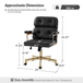 Deirdre Modern Faux Leather Office Chair with Armrests