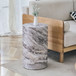 Simple Marble Textured Cylindrical Coffee Table Material - Gray
