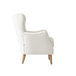 Doris 28.5 in. Modern Arm Chair with Wingback Backrest and Solid Wood Legs