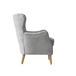 Doris 28.5 in. Modern Arm Chair with Wingback Backrest and Solid Wood Legs
