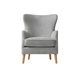 Doris 28.5 in. Modern Arm Chair with Wingback Backrest and Solid Wood Legs