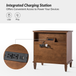 Jovina 30 in. W 4-Drawer Accent Chest with Built-in Divider Tray and Charging Station