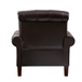 Ivo 36.5"W Traditional Oil Wax Genuine Leather Arm Chair