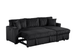 Aria Black Sectional With Pull-Out Bed & Storage Chaise