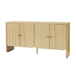 Phyllis Wood 63 in. 4-Door Sideboard with Grooved Panel Design and Adjustable Shelves
