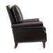 Rosal 33 in. W Genuine Leather Accent Chair with Spindle Legs