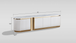 Valente Modern TV Console in Cream White