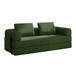 Convertible Sleeper Sofa Bed With Cylindrical Pillow, Fixed Shape Frame