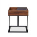 Sara II - Accent Table - Espresso Pu, Walnut & Sandy Black
