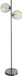 "Celestial Radiance" Metal Floor Lamp With Iridescent Glass Globes - Gun Metal Iridescent Glass