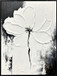 "Monochrome Blossom" Hand-Painted Canvas In Frame - White / Gray