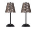 "Crystal Radiance II" Rechargeable LED Metal Accent Lamp (Set of 2) - Matte Black / Smoke