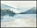 "Serene Reflections I" Hand-Embellished Canvas In Frame - Blue / Green / White / Black