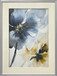 "Ethereal Blossom I" Hand-Embellished Framed Under Acrylic - Silver / White