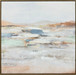 "Serene Horizons I" Hand-Embellished Canvas In Frame - Gray / Orange / Blue