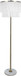 "Tassel Elegance I" Metal Floor Lamp - Soft Gold / White Marble