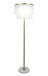 "Tassel Elegance I" Metal Floor Lamp - Soft Gold / White Marble