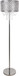 "Crystal Elegance I" Metal Floor Lamp - Polished Nickel / Clear Crystal