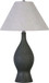 "Cerulean Elegance" Ceramic Table Lamp (Set of 2) - Blue Gray