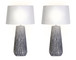 "Textured Elegance" Ceramic Table Lamp (Set of 2) - Gray