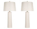 "Calming Flow" Ceramic Table Lamp (Set of 2) - Textured White
