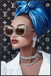 "Glamour Muse" Gloss With Foil & Rocks In Frame - Gloss / Metallic / Blue