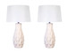 "Sculpted Elegance" Ceramic Table Lamp (Set of 2) - White Sand