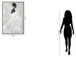 "Elegant Silhouette II" Hand-Painted With Rocks In Frame - Black / Gray