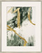"Golden Strokes II" Hand-Embellished Canvas Framed Under Acrylic - Silver / Green / Gold