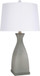 "Sage Elegance" Art Glass Table Lamp (Set of 2) - Frosted Sage Green / Frosted Crystal