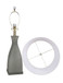 "Sage Elegance" Art Glass Table Lamp (Set of 2) - Frosted Sage Green / Frosted Crystal