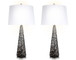 "Eclipse Radiance" Art Glass Table Lamp (Set of 2) - Black Art Glass