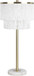 "Tassel Elegance II" Metal Table Lamp (Set of 2) - Soft Gold / White