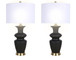 "Elegance Radiance" Ceramic Table Lamp (Set of 2) - Black / Soft Gold