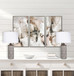 "Geometric Harmony" Ceramic Table Lamp (Set of 2) - Brown / White