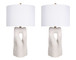 "Eclipse Harmony" Ceramic Table Lamp (Set of 2) - White Rock